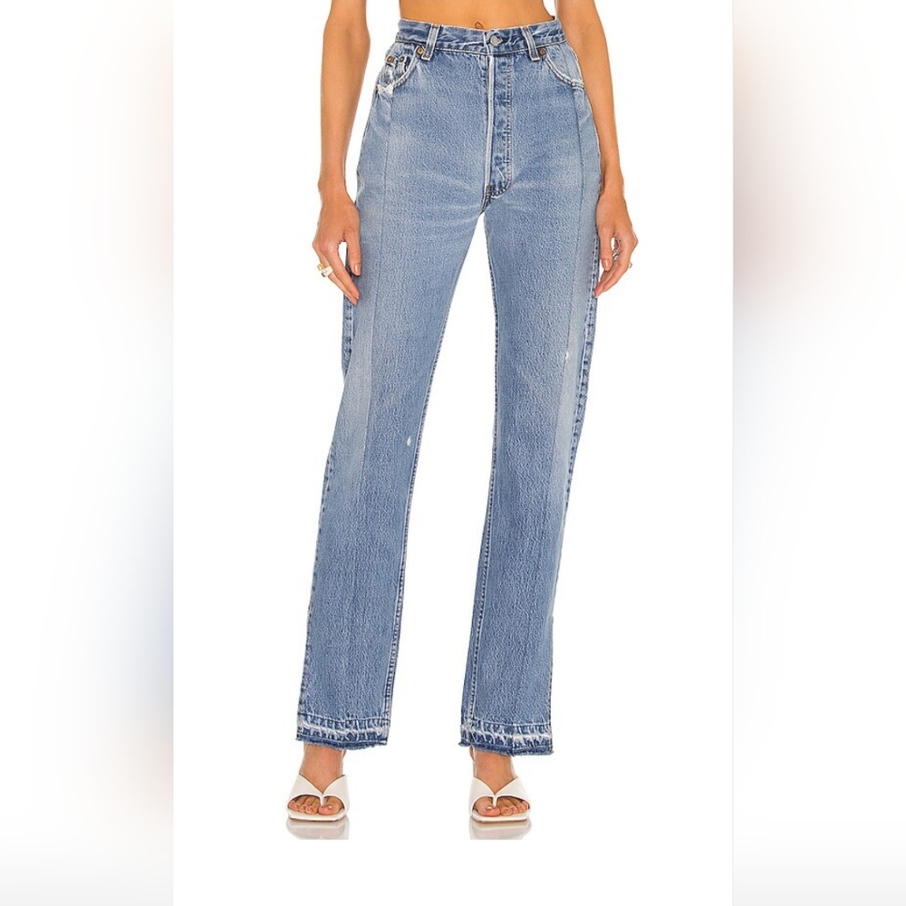 EB Denim Vintage Unraveled Straight Leg Jeans Size 24